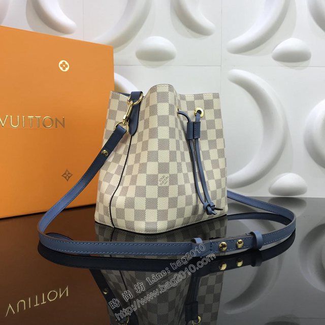 路易威登女包 M52853白格藍色 頂級原單 NéoNoé BB手袋 LV女單肩包 LV斜挎包  ydh2910
